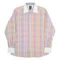 PIERRE CARDIN Mens Shirt Red Gingham Long Sleeve L
