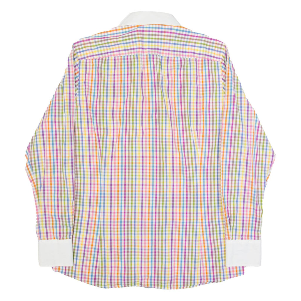 PIERRE CARDIN Mens Shirt Red Gingham Long Sleeve L