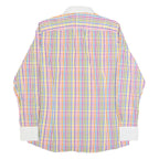 PIERRE CARDIN Mens Shirt Red Gingham Long Sleeve L