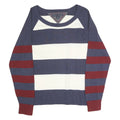 TOMMY HILFIGER Mens Blue & White & Red Patterned Cotton Blend Crew Neck Basic