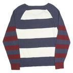 TOMMY HILFIGER Mens Blue & White & Red Patterned Cotton Blend Crew Neck Basic