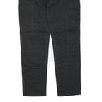 DICKIES Mens Black Cotton Blend Regular Cargo Trousers W32 L32 Workwear Zip