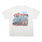 HANES Mens White Automotive Refinish Graphic T-Shirt L Short Sleeve Crew Neck