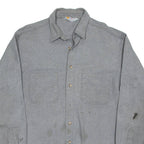 CARHARTT Outdoor Wear Mens Flannel Shirt Grey Long Sleeve L