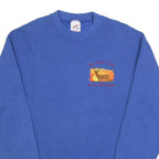JERZEES Mens Blue Sweatshirt Big Bass Lake Michigan Crew Neck M Embroidered