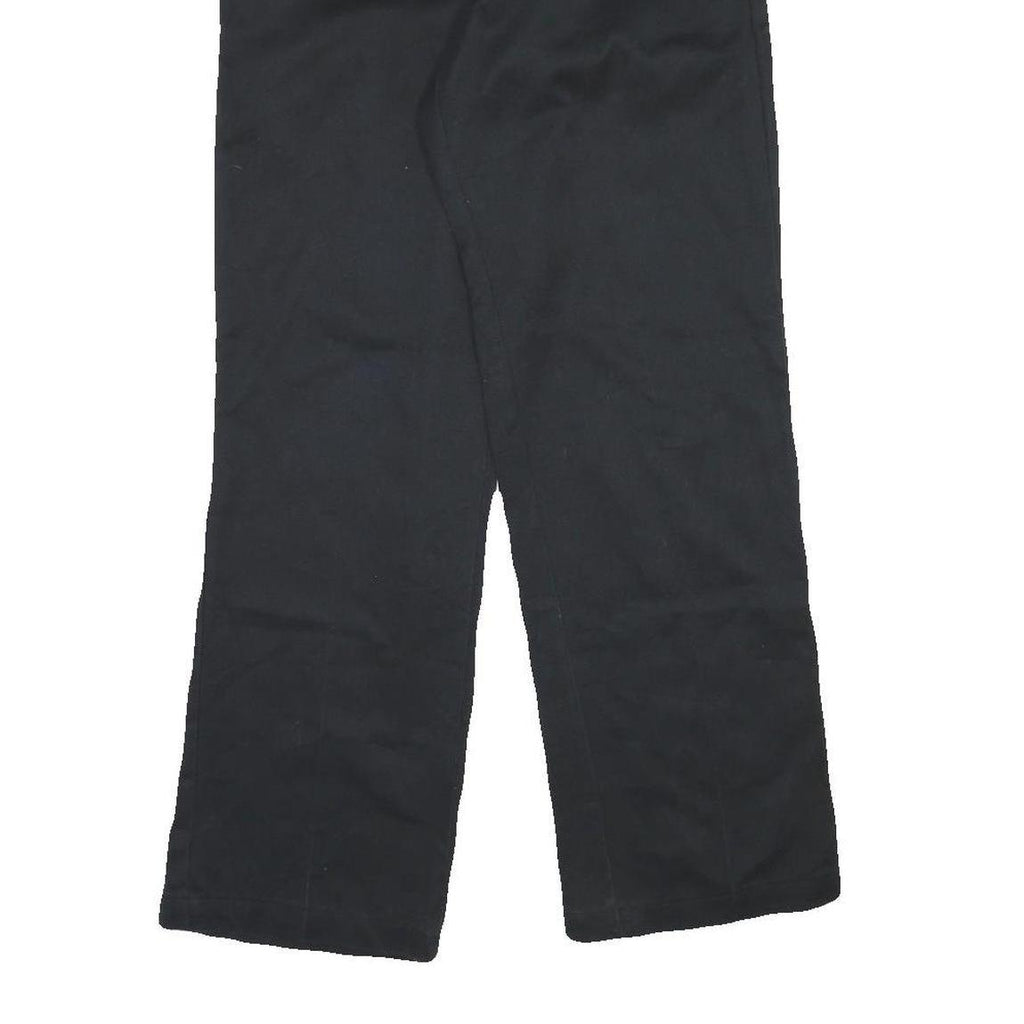 DICKIES Mens Black Cotton Blend Regular Straight Trousers W32 L30 Workwear Zip
