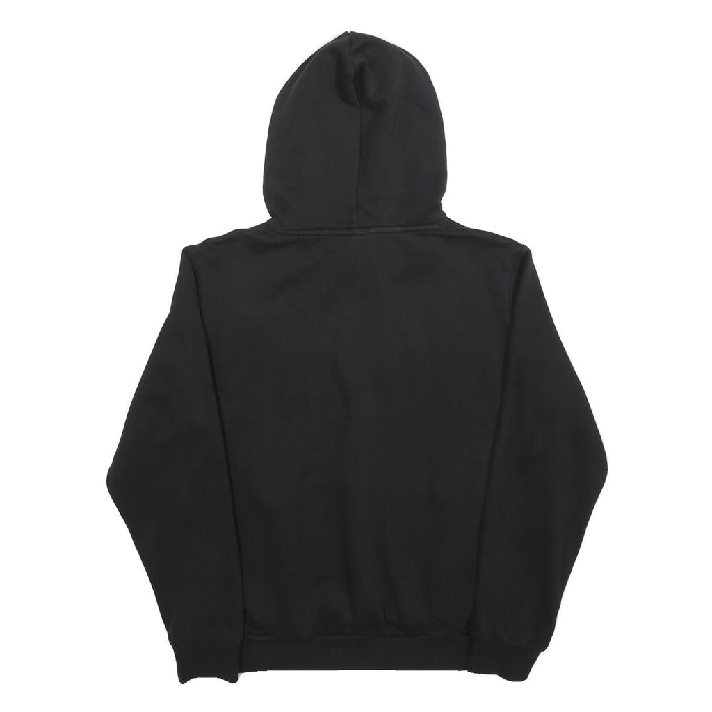 PUMA Womens Black Hoodie M Cotton Blend Pullover Sweatshirt Logo Print