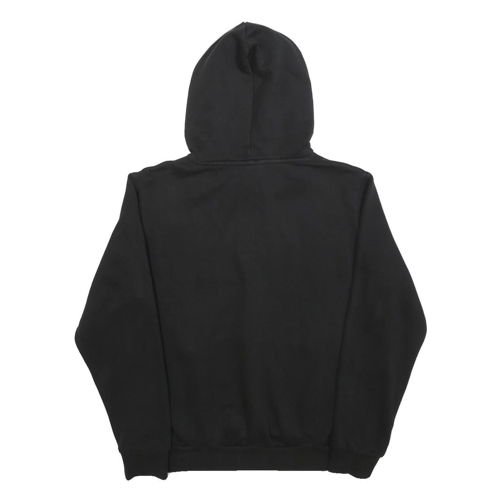 PUMA Womens Black Hoodie M Cotton Blend Pullover Sweatshirt Logo Print