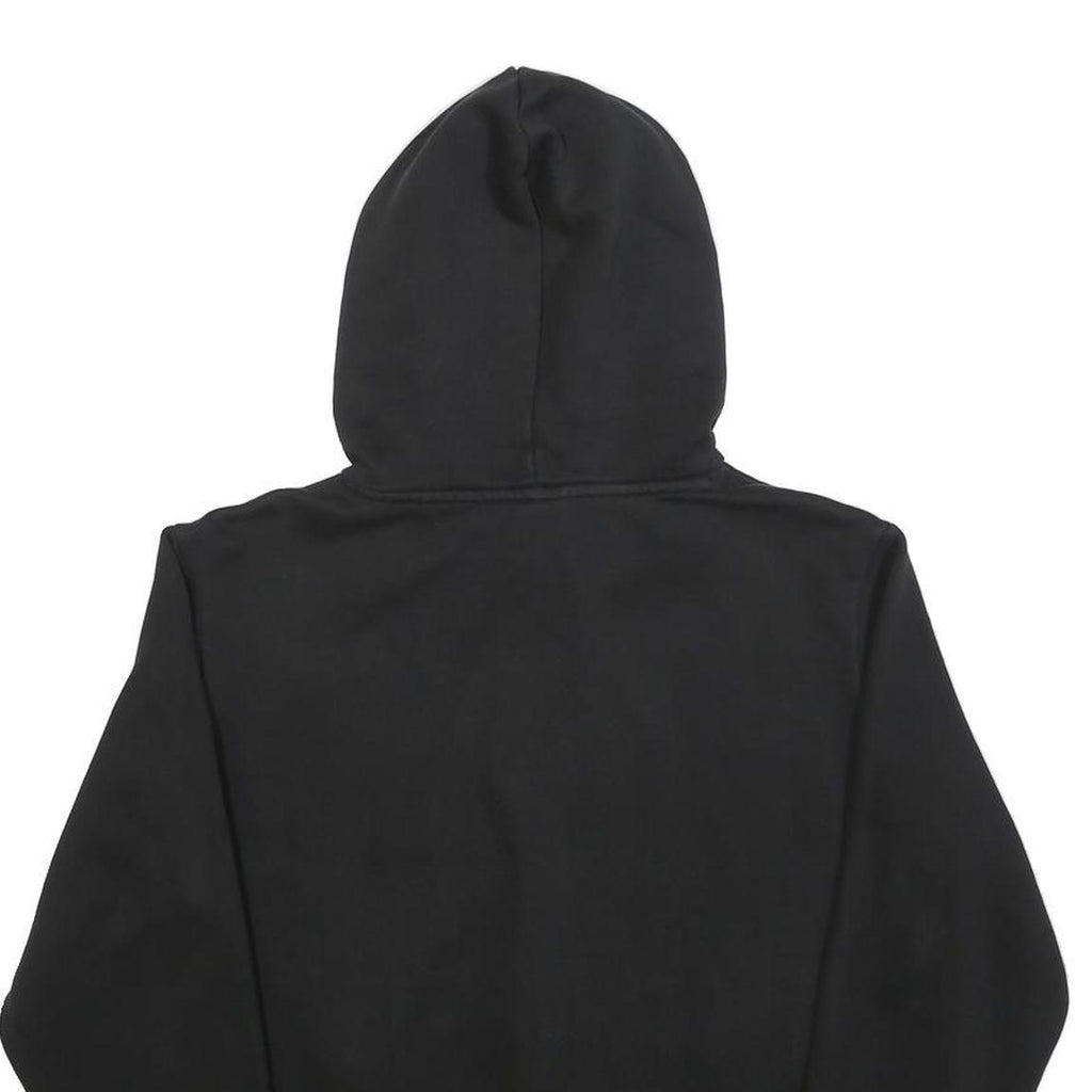 PUMA Womens Black Hoodie M Cotton Blend Pullover Sweatshirt Logo Print