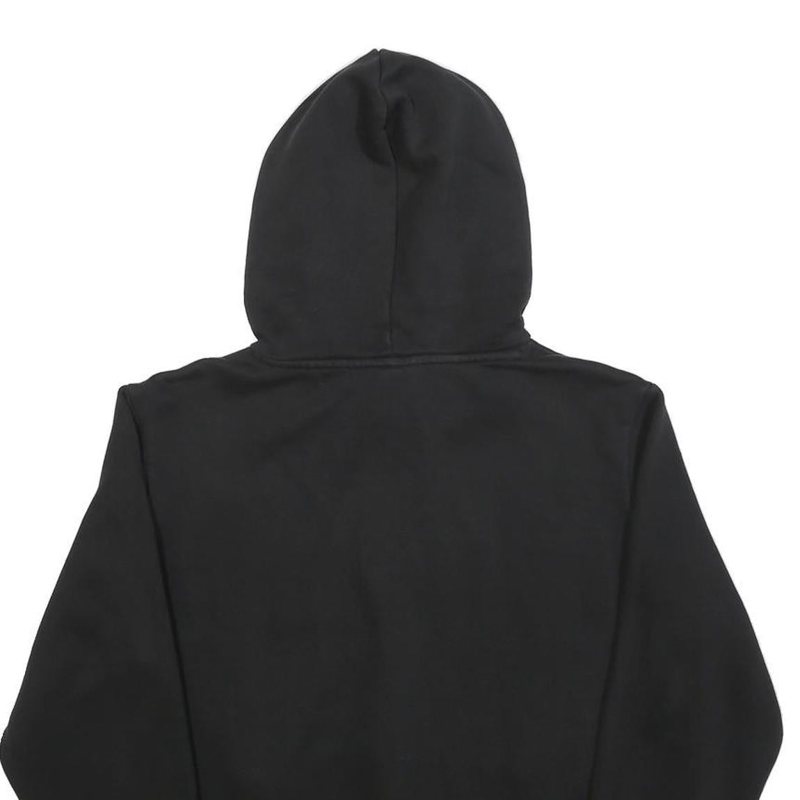 PUMA Womens Black Hoodie M Cotton Blend Pullover Sweatshirt Logo Print