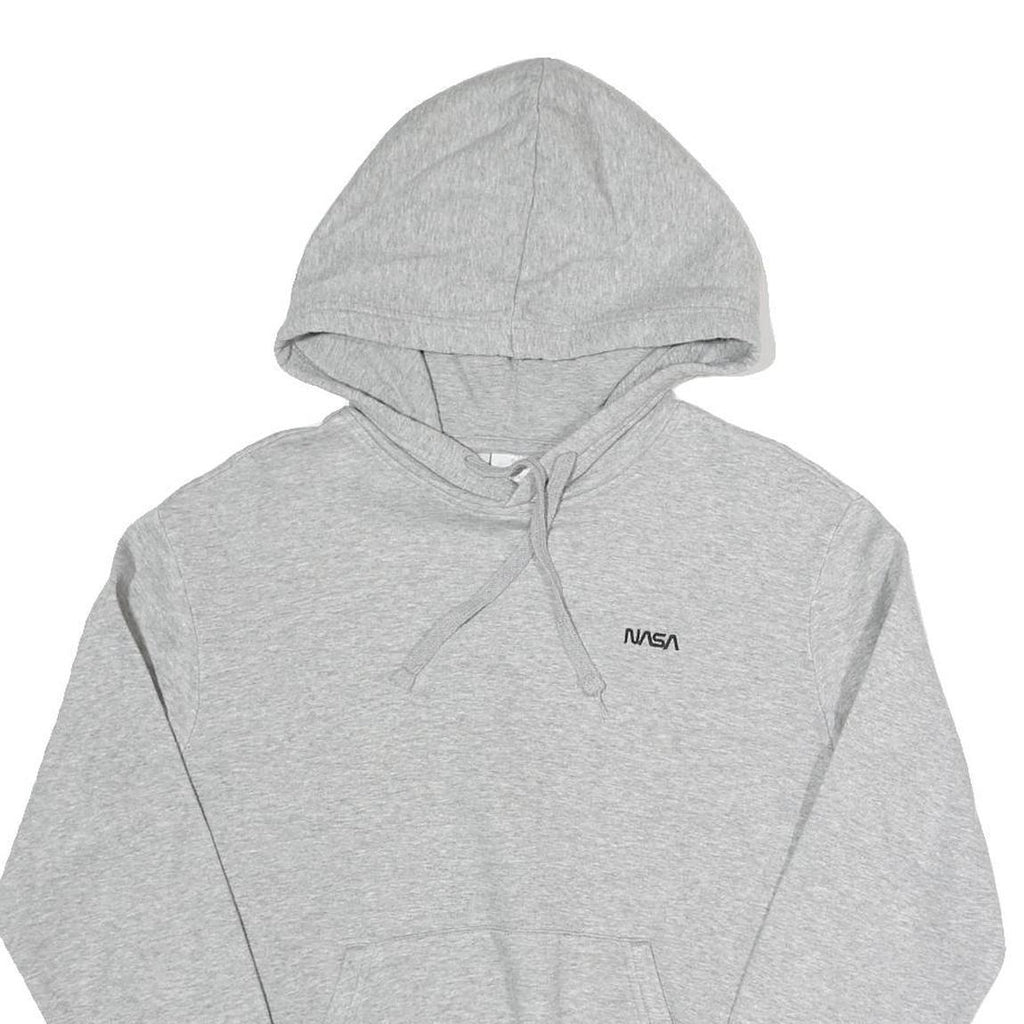 H&M Womens Grey NASA Pullover Hoodie XS Cotton Blend Casual Sweatshirt