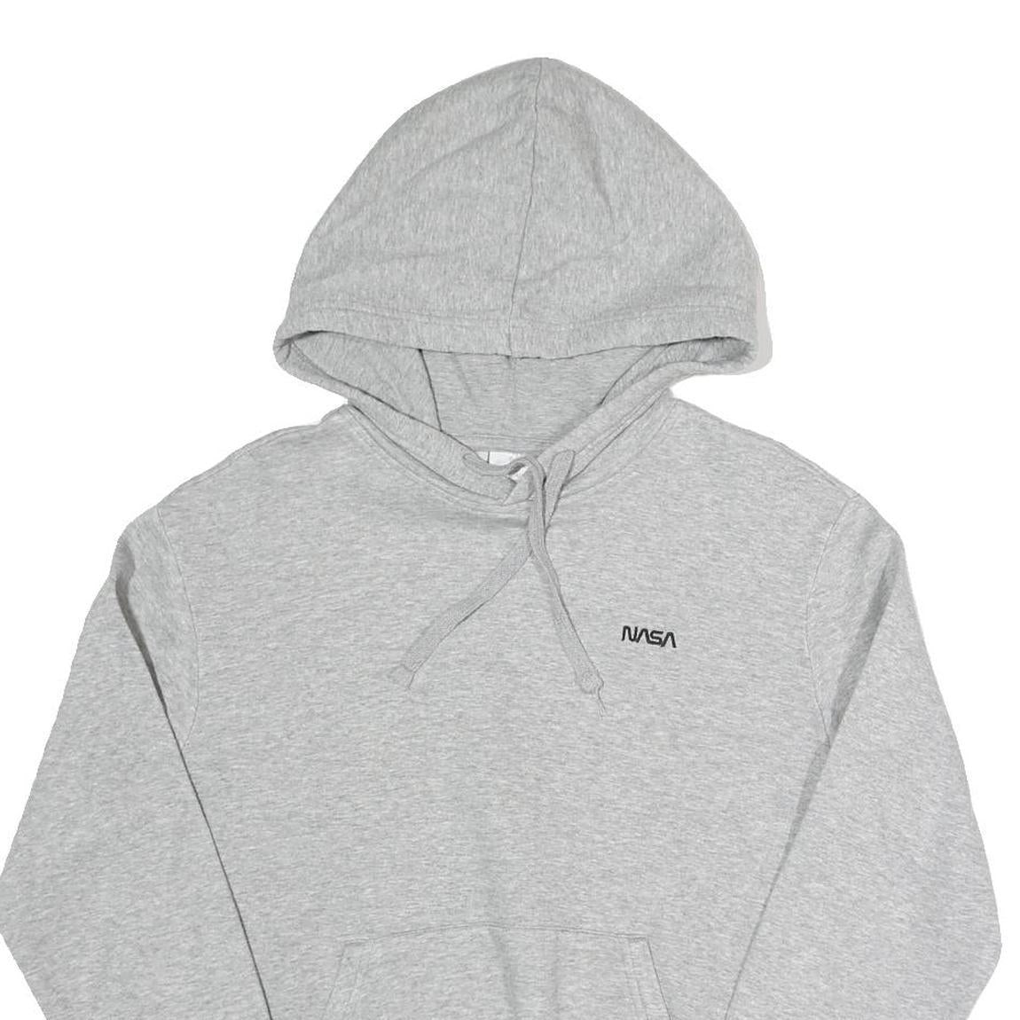 H&M Womens Grey NASA Pullover Hoodie XS Cotton Blend Casual Sweatshirt