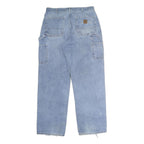 CARHARTT Mens Jeans Blue Relaxed Straight Denim Medium W34 L32 Workwear Utility