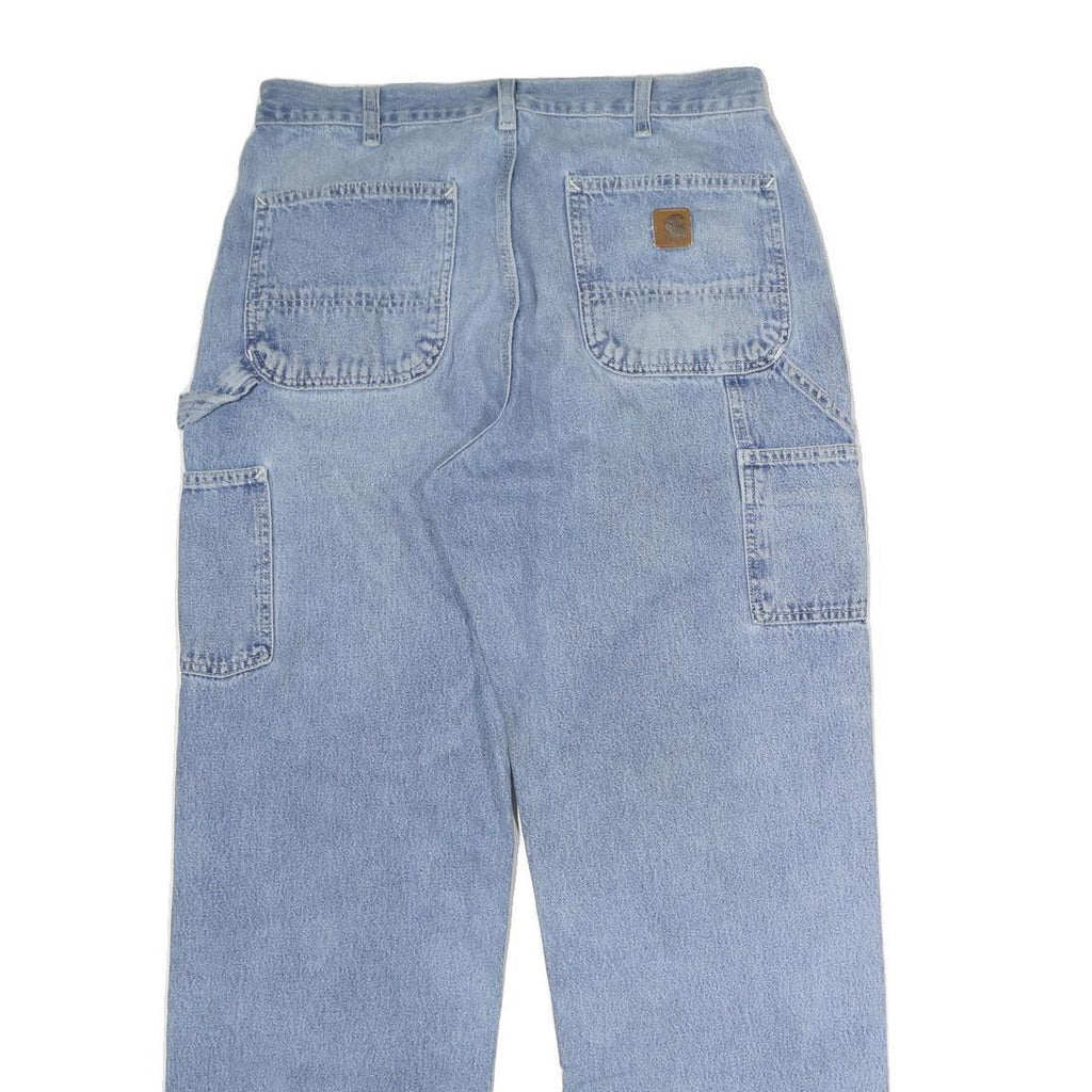 CARHARTT Mens Jeans Blue Relaxed Straight Denim Medium W34 L32 Workwear Utility