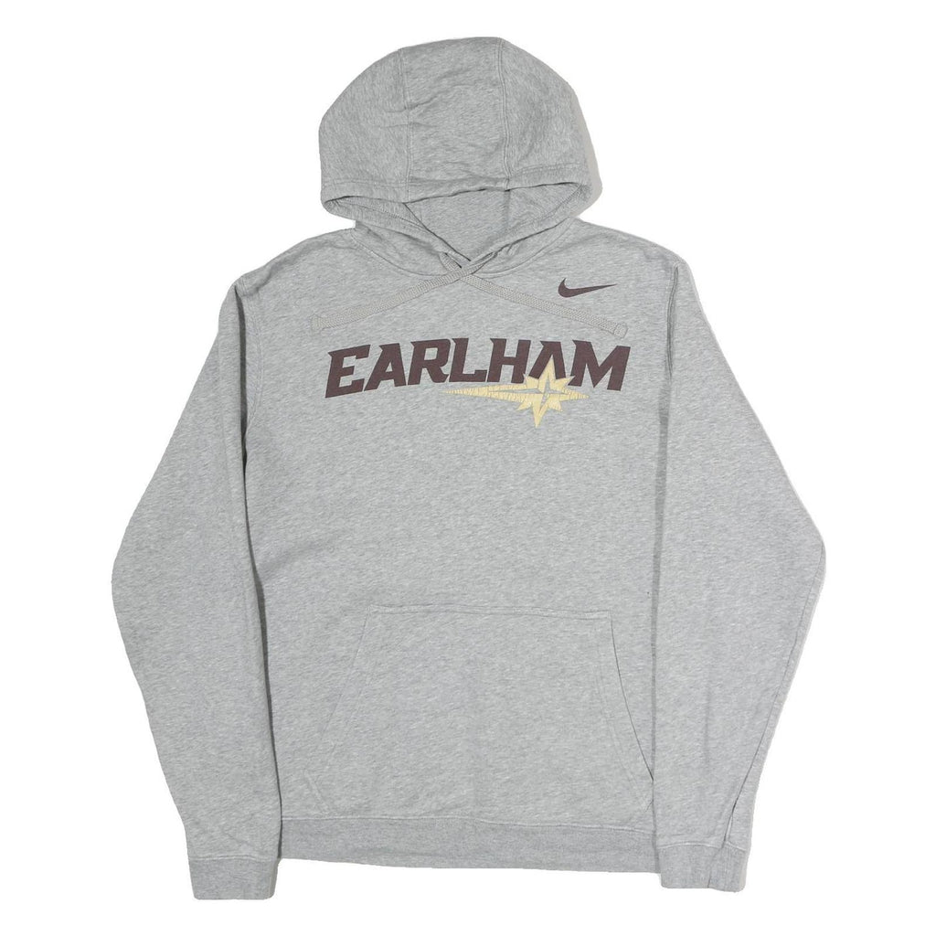 NIKE Mens Grey Earlham Pullover Hoodie L Cotton Casual Sports Sweatshirt