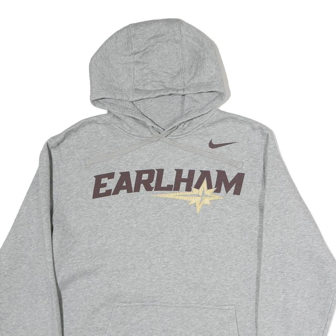 NIKE Mens Grey Earlham Pullover Hoodie L Cotton Casual Sports Sweatshirt