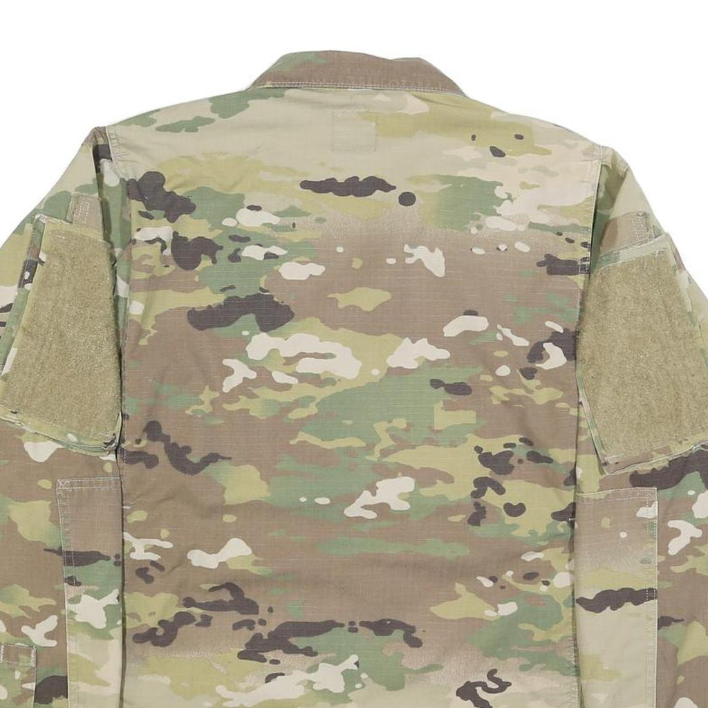 SNC MANUFACTURING Mens Green & Brown Camouflage Lightweight Cotton Blend Jacket