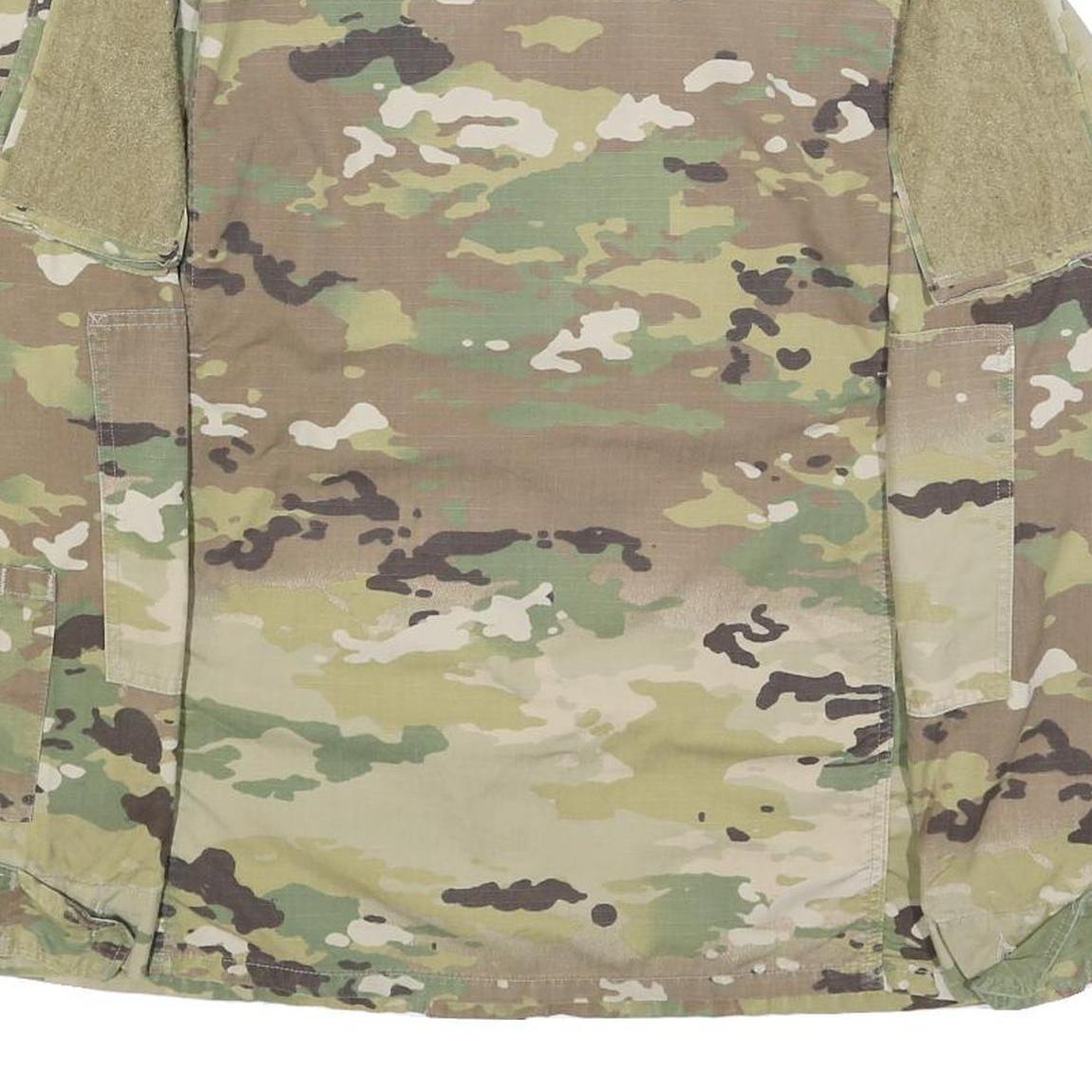 SNC MANUFACTURING Mens Green & Brown Camouflage Lightweight Cotton Blend Jacket