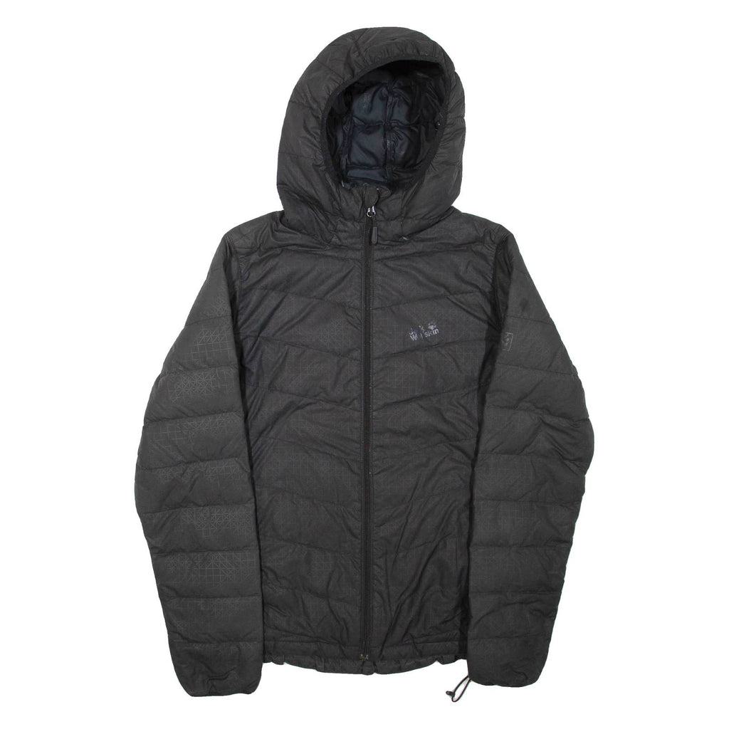 JACK WOLFSKIN Womens Puffer Jacket Grey Hooded UK 12
