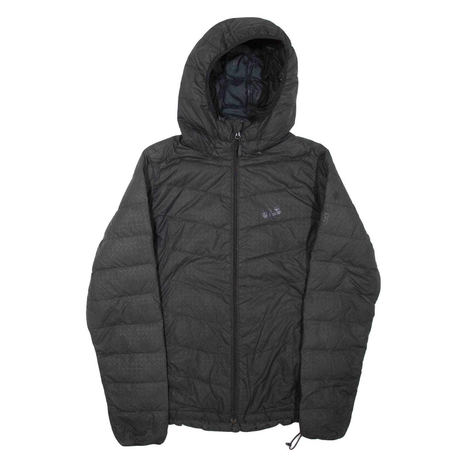 JACK WOLFSKIN Womens Puffer Jacket Grey Hooded UK 12