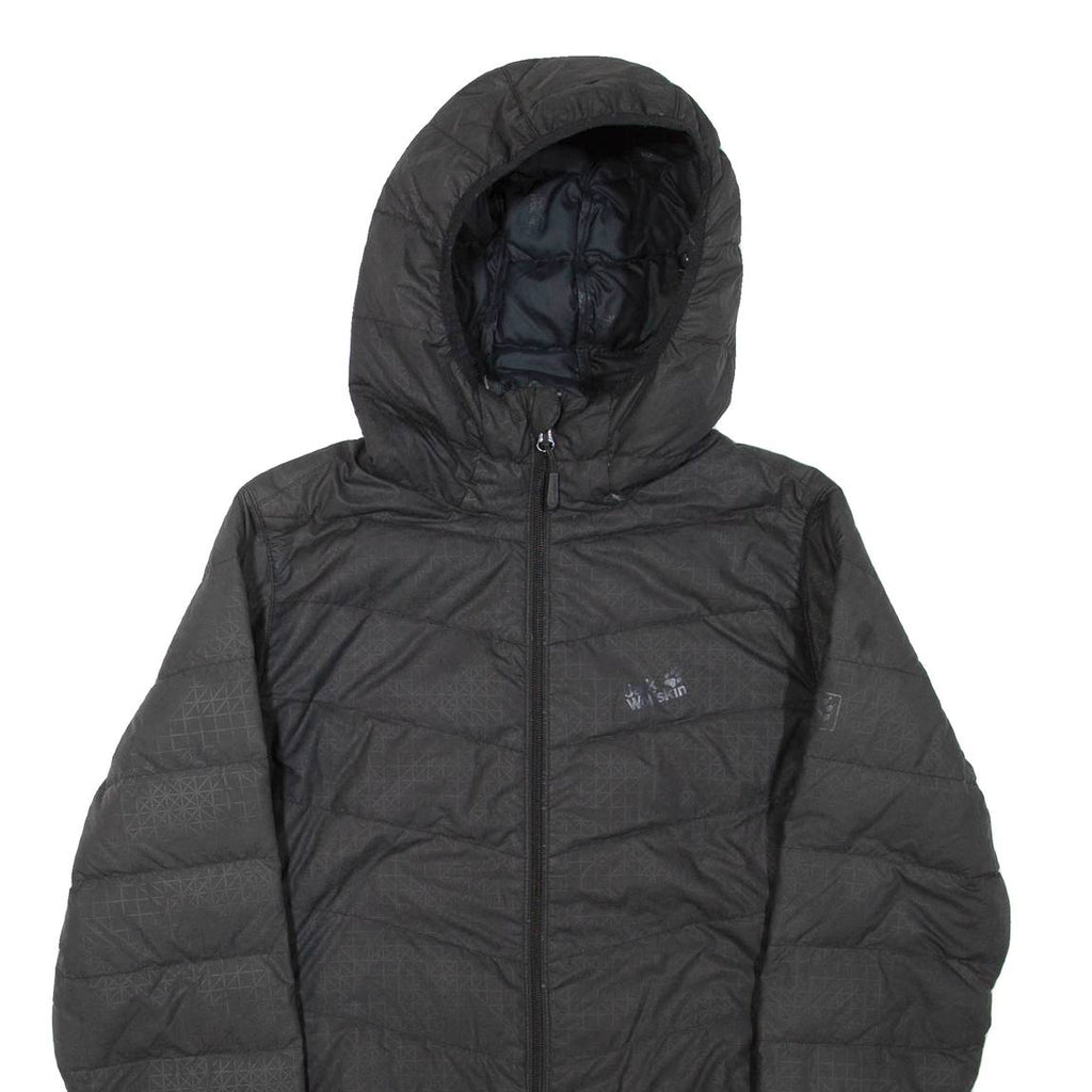 JACK WOLFSKIN Womens Puffer Jacket Grey Hooded UK 12