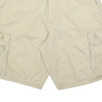 LEE Mens Shorts Beige Casual Cargo Plain L W36 Button Pockets Cotton Blend