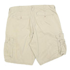 LEE Mens Shorts Beige Casual Cargo Plain L W36 Button Pockets Cotton Blend