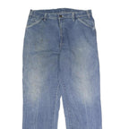 DICKIES Mens Regular Fit Blue Denim Straight Leg Jeans W36 L32 Workwear