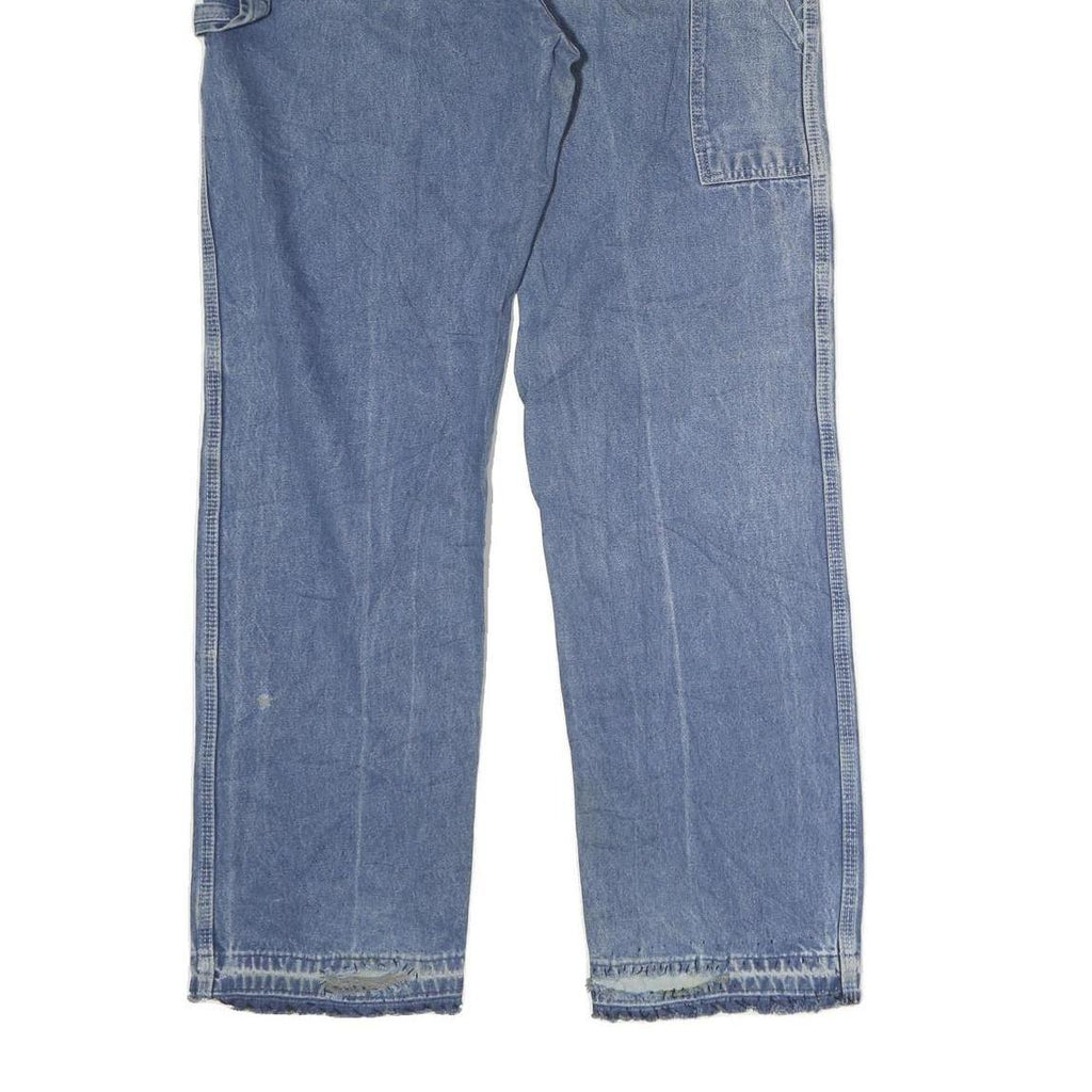 DICKIES Mens Regular Fit Blue Denim Straight Leg Jeans W36 L32 Workwear