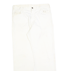 DICKIES Mens Cotton Blend White Workwear Regular Fit Straight Trousers W34 L31