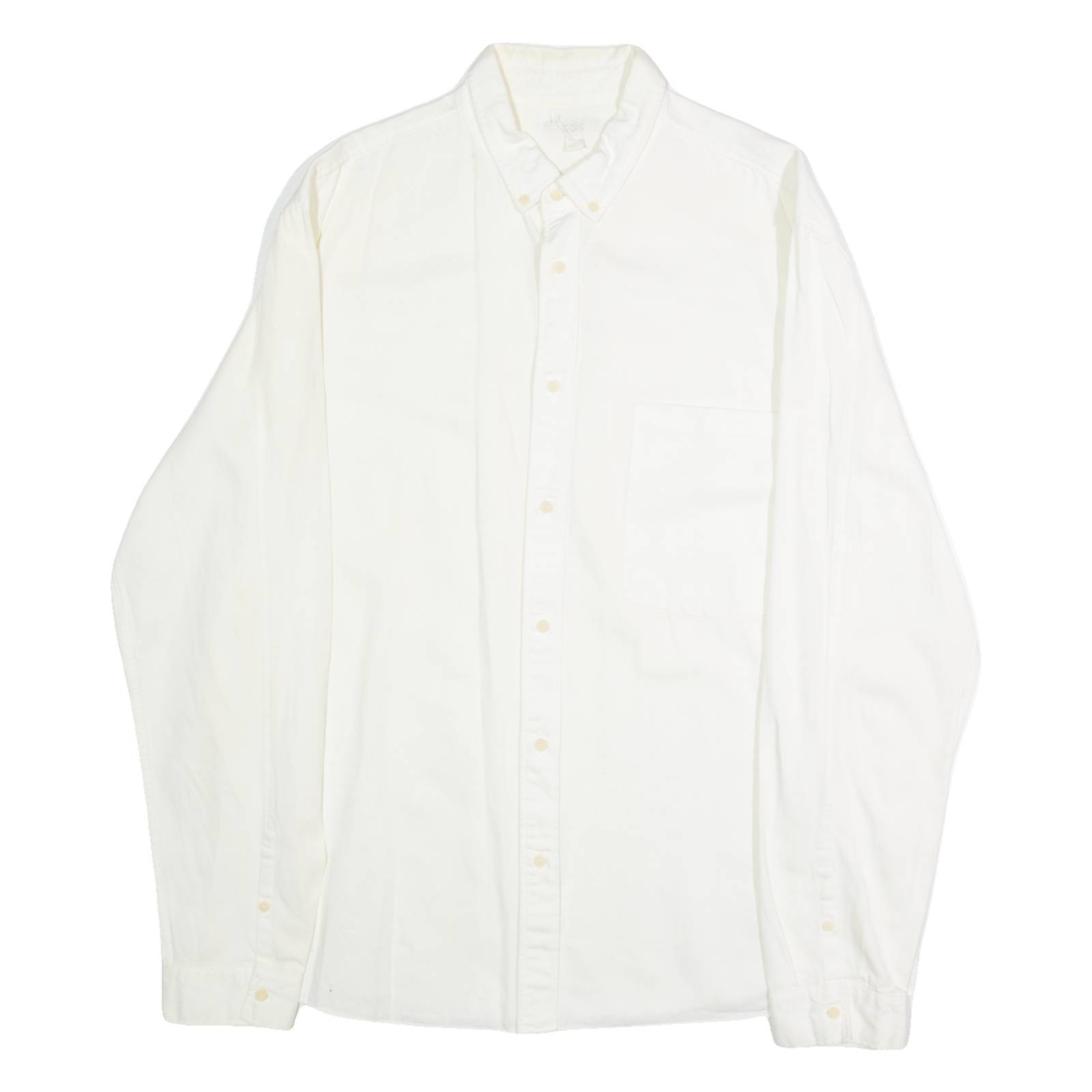 COS Mens Plain Shirt White Long Sleeve XL