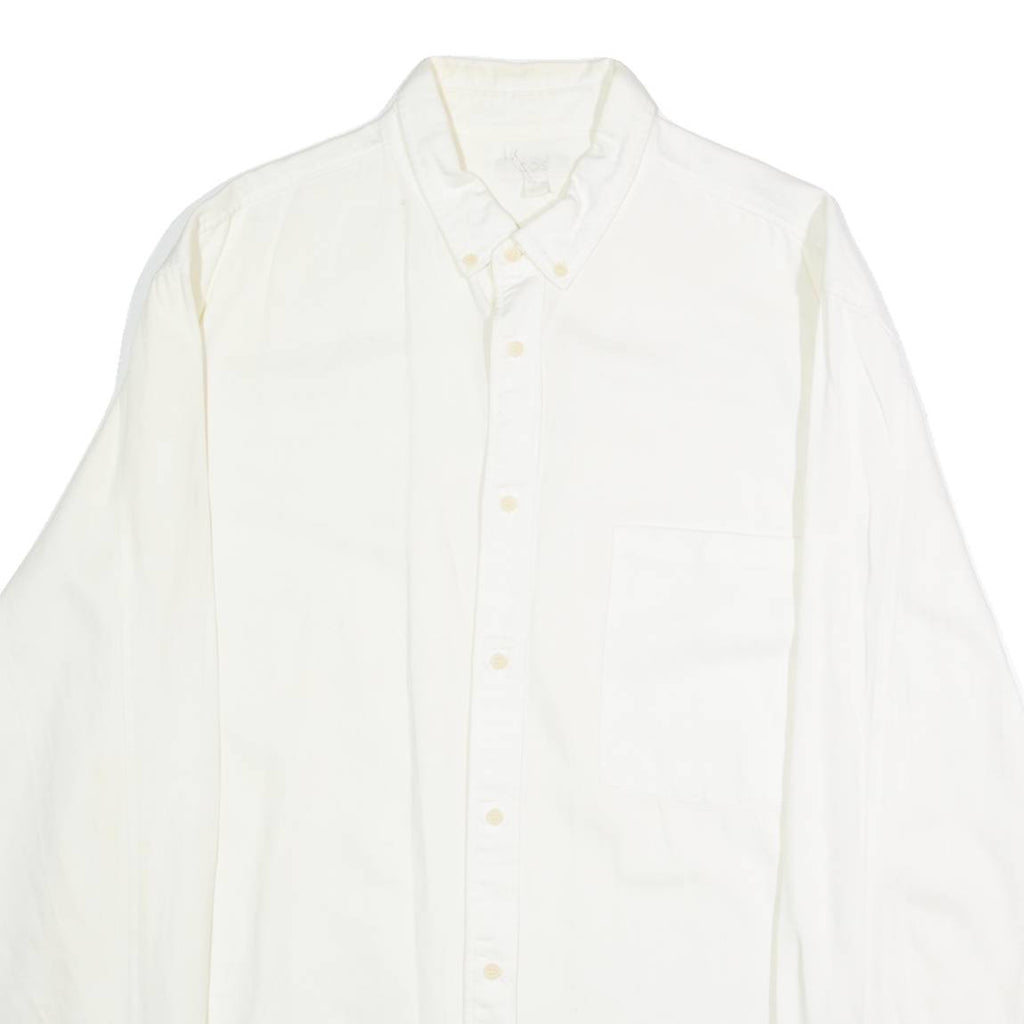 COS Mens Plain Shirt White Long Sleeve XL