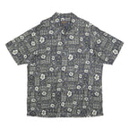 WOOLRICH Mens Blue Cotton Blend Pattern Shirt L Button Collar Casual Summer