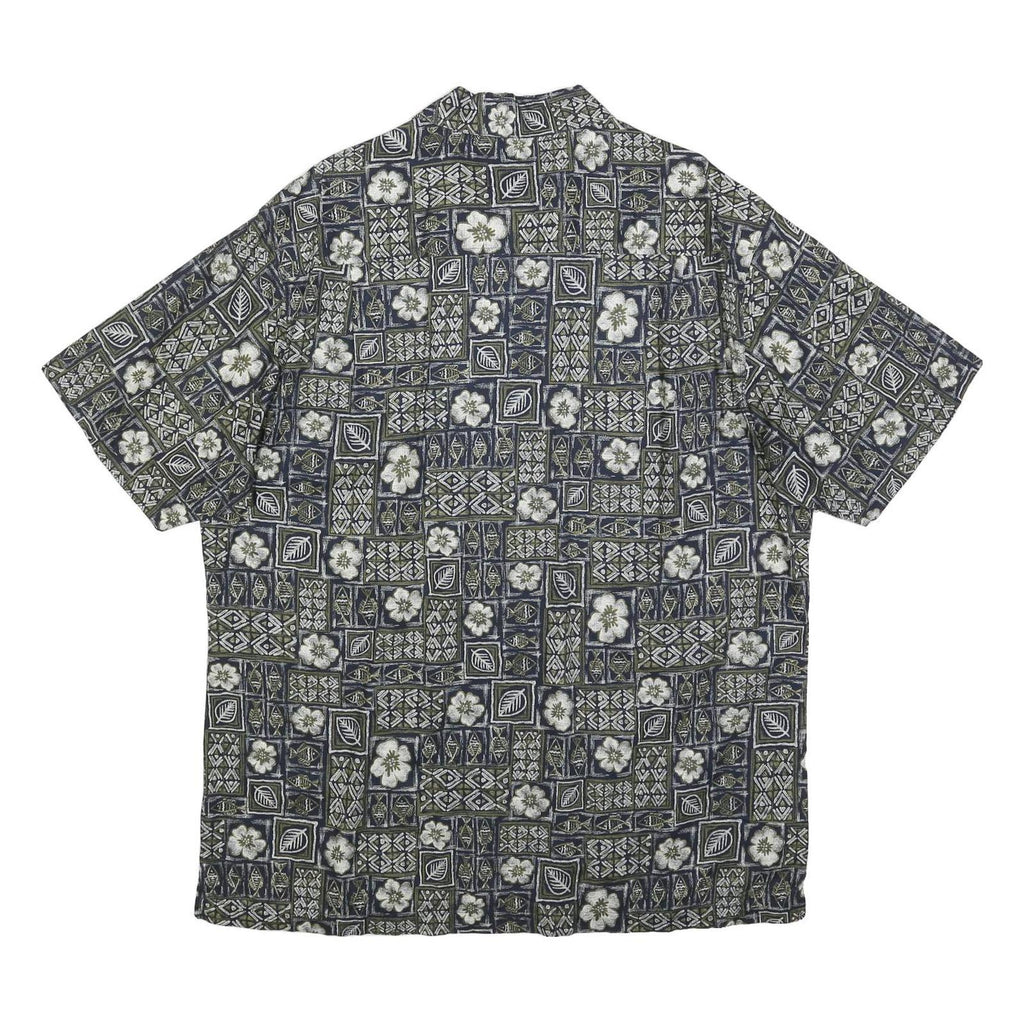 WOOLRICH Mens Blue Cotton Blend Pattern Shirt L Button Collar Casual Summer