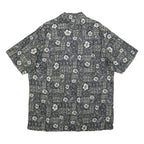 WOOLRICH Mens Blue Cotton Blend Pattern Shirt L Button Collar Casual Summer