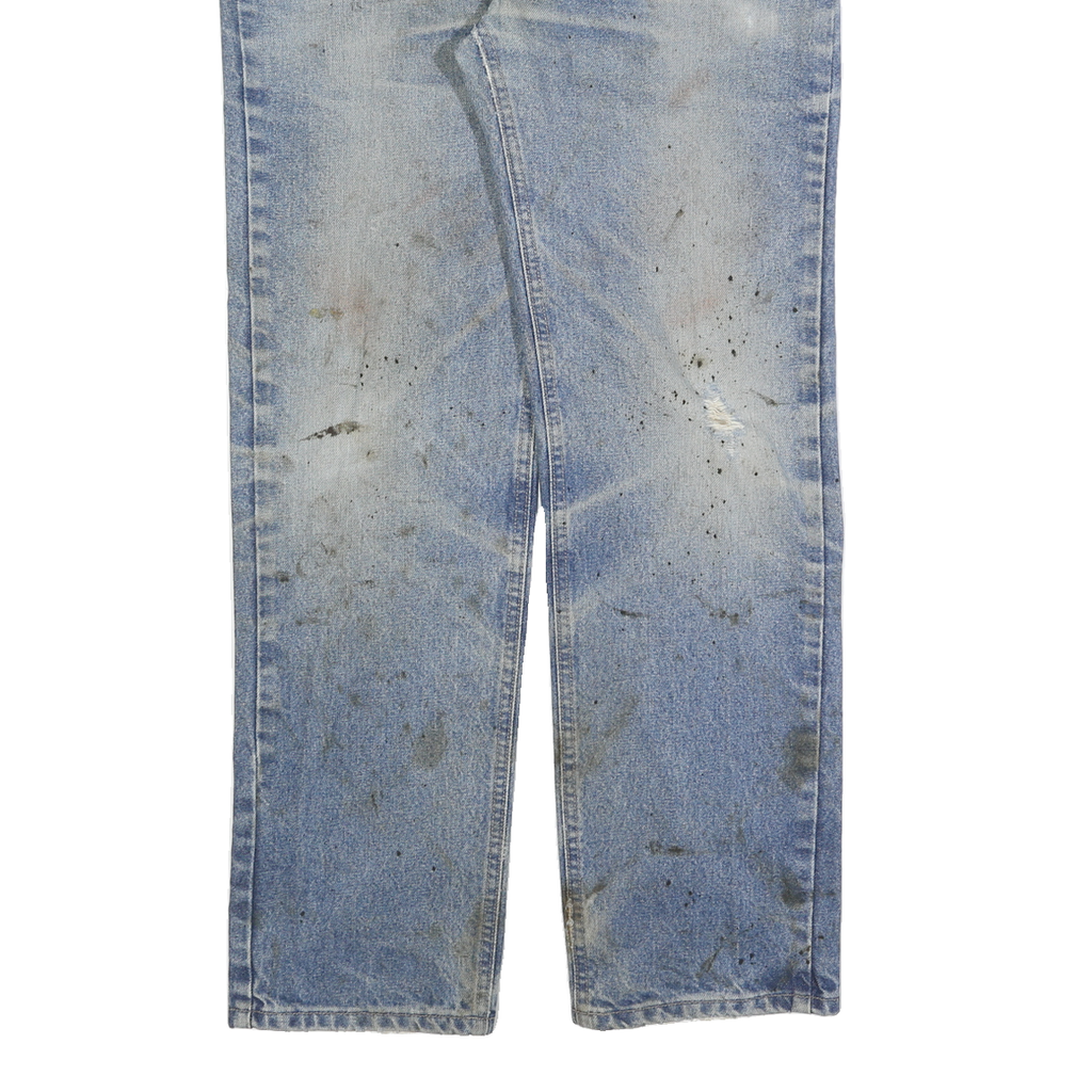 CARHARTT Mens Cotton Blend Blue Regular Straight Trousers W34 L34 Workwear