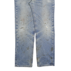 CARHARTT Mens Cotton Blend Blue Regular Straight Trousers W34 L34 Workwear