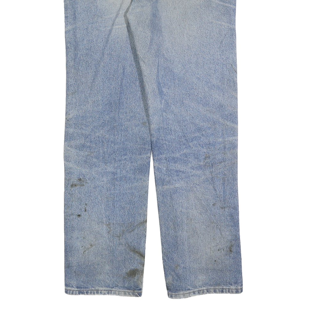 CARHARTT Mens Cotton Blend Blue Regular Straight Trousers W34 L34 Workwear