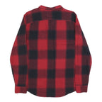 HOLLISTER Mens Red & Black Check Shirt S Button Neck Long Sleeve Flannel
