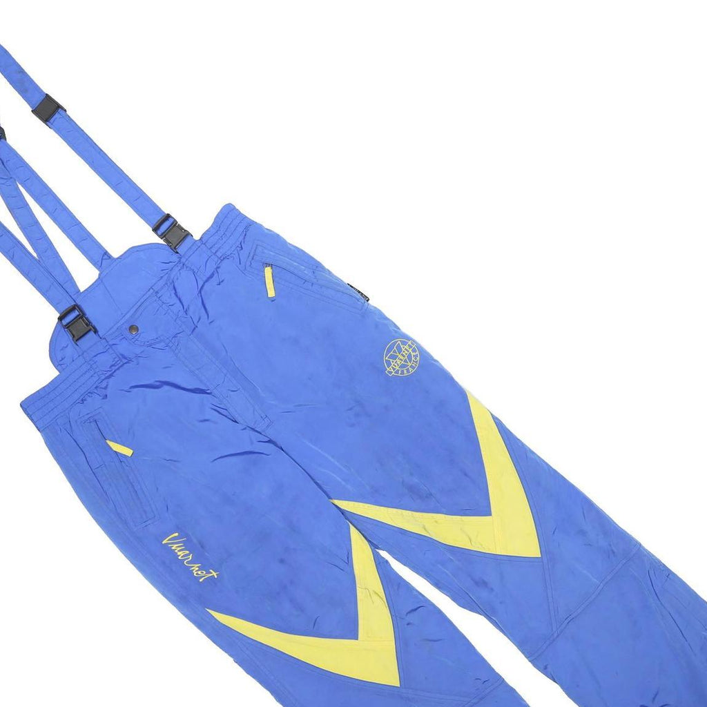 VUARNET Mens Blue & Yellow Dungarees Regular Fit Polyester Blend M W33 L30 Ski
