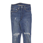 LEVI'S 501S Womens Jeans Blue Slim Skinny Denim Light W24 L24 Distressed