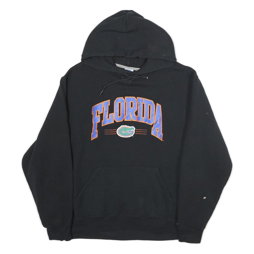 RUSSELL ATHLETIC Mens Black Florida Pullover Hoodie L Cotton Casual Sweatshirt