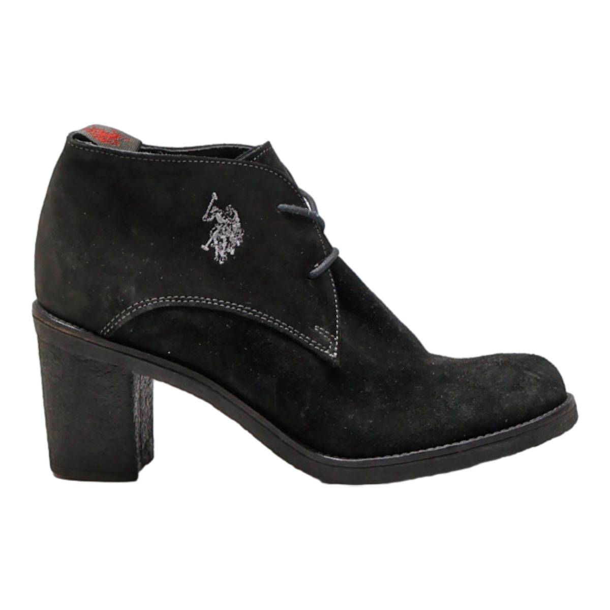 US POLO ASSN Ankle Boots Black Synthetic Womens UK 5