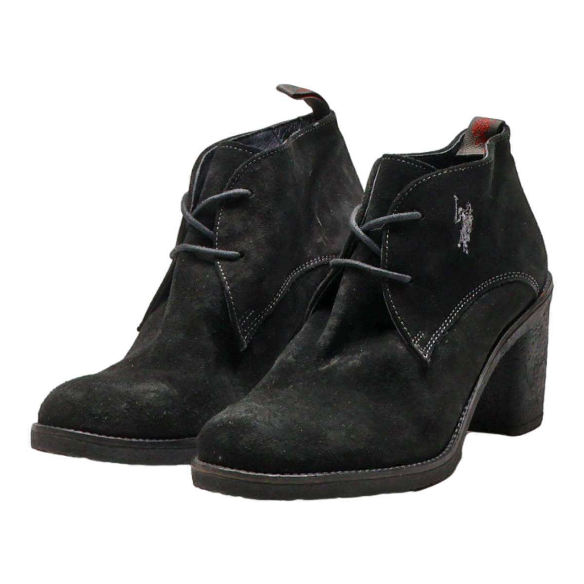 US POLO ASSN Ankle Boots Black Synthetic Womens UK 5