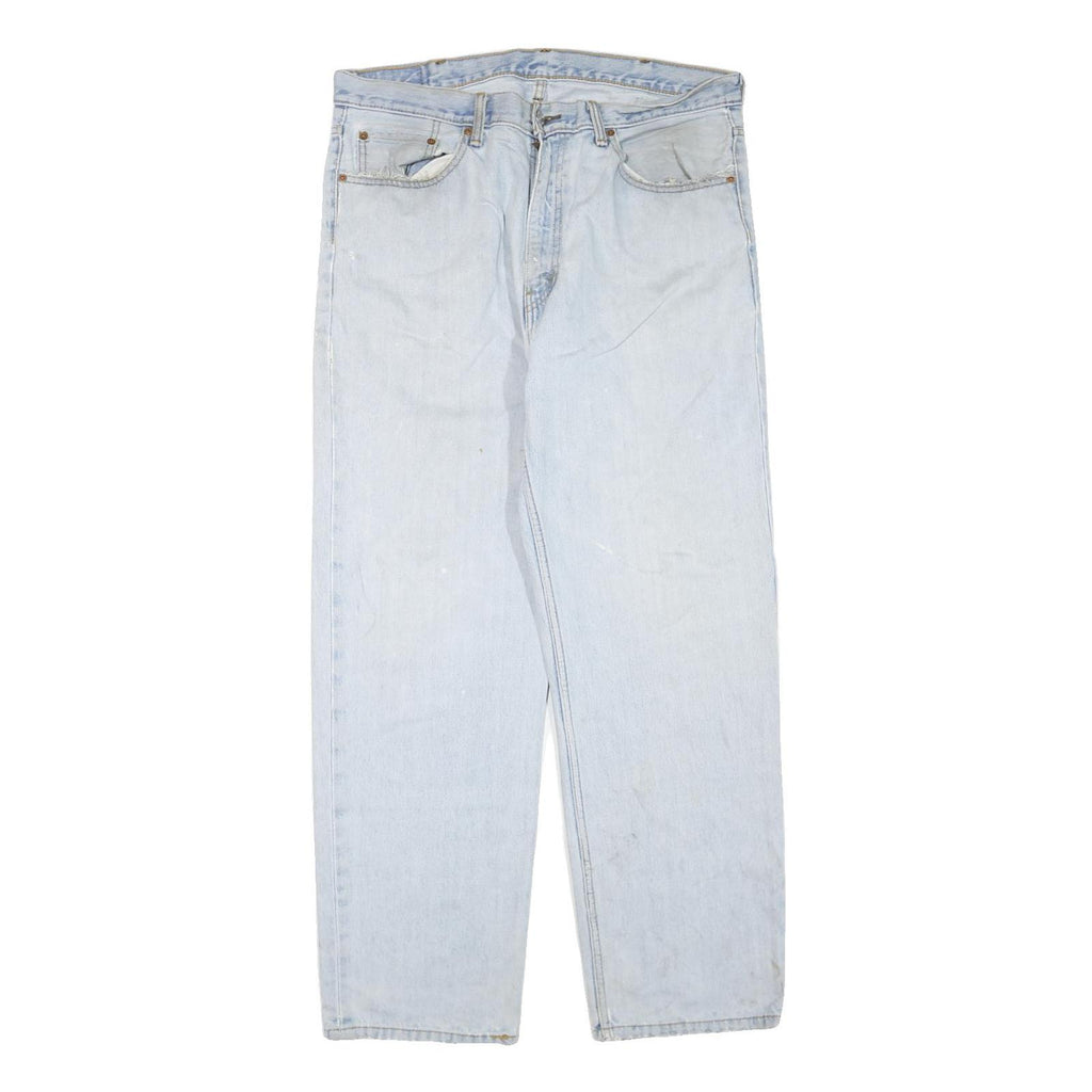 LEVI'S 550 Straight Mens Jeans Light Blue Regular Denim W38 L32 Classic Fit Zip