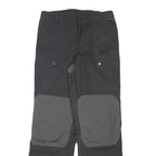 JACK WOLFSKIN Womens Polyester Blend Black & Grey Regular Fit Straight Trousers