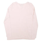 TOMMY HILFIGER Womens Cream Jumper V-Neck Basic Knit L Cotton Blend Casual