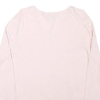 TOMMY HILFIGER Womens Cream Jumper V-Neck Basic Knit L Cotton Blend Casual