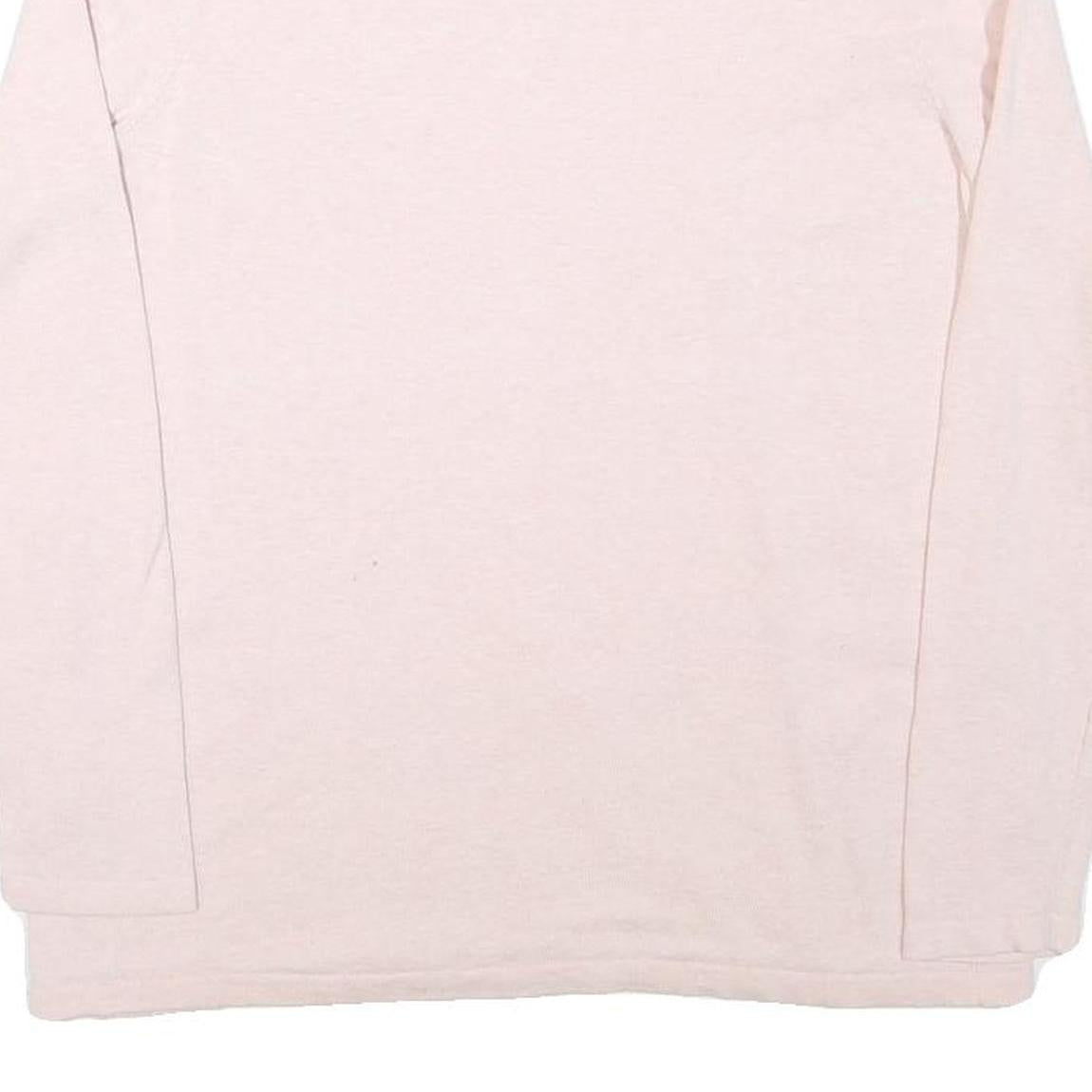 TOMMY HILFIGER Womens Cream Jumper V-Neck Basic Knit L Cotton Blend Casual