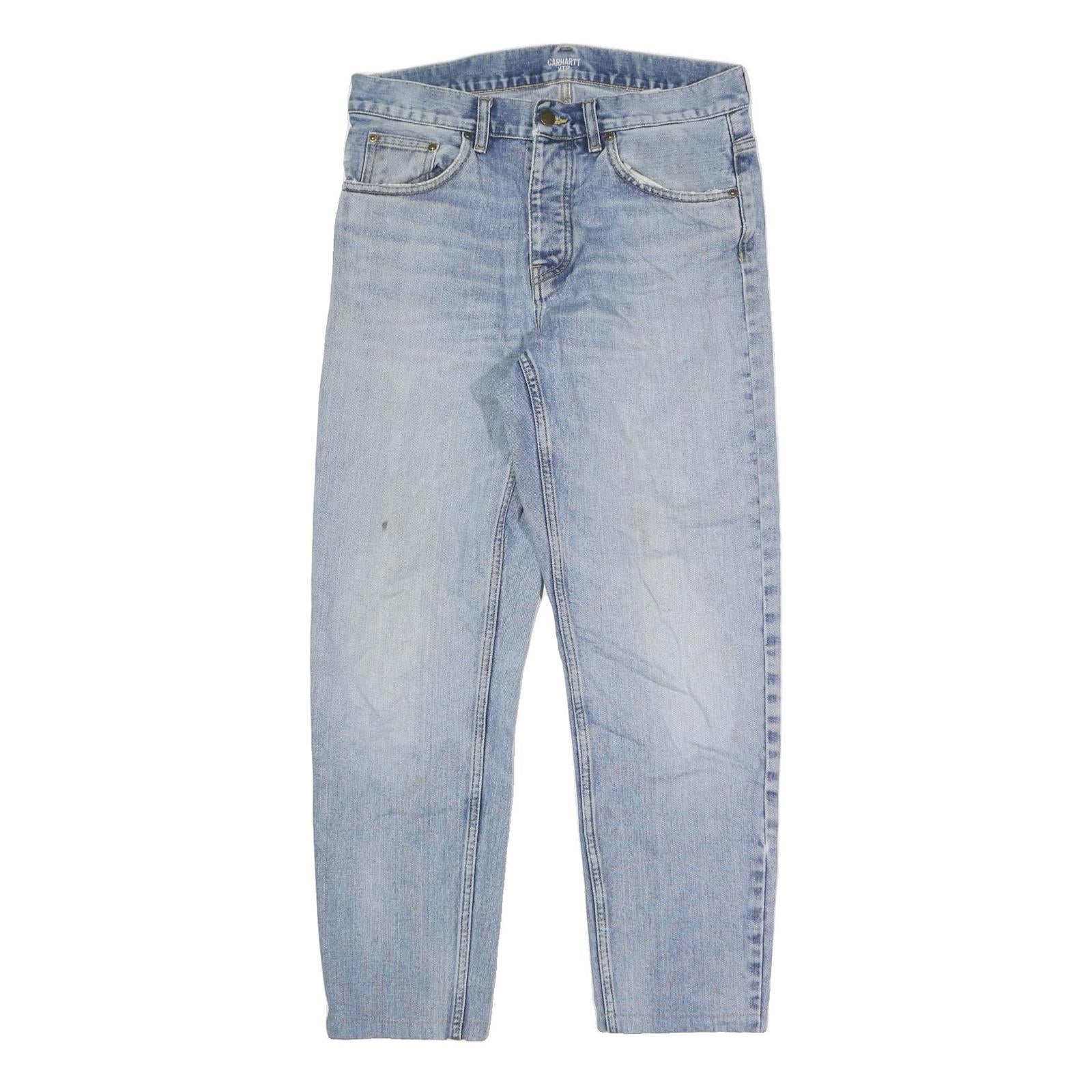 CARHARTT Mens Jeans Blue Regular Straight Denim Light W32 L28 Workwear